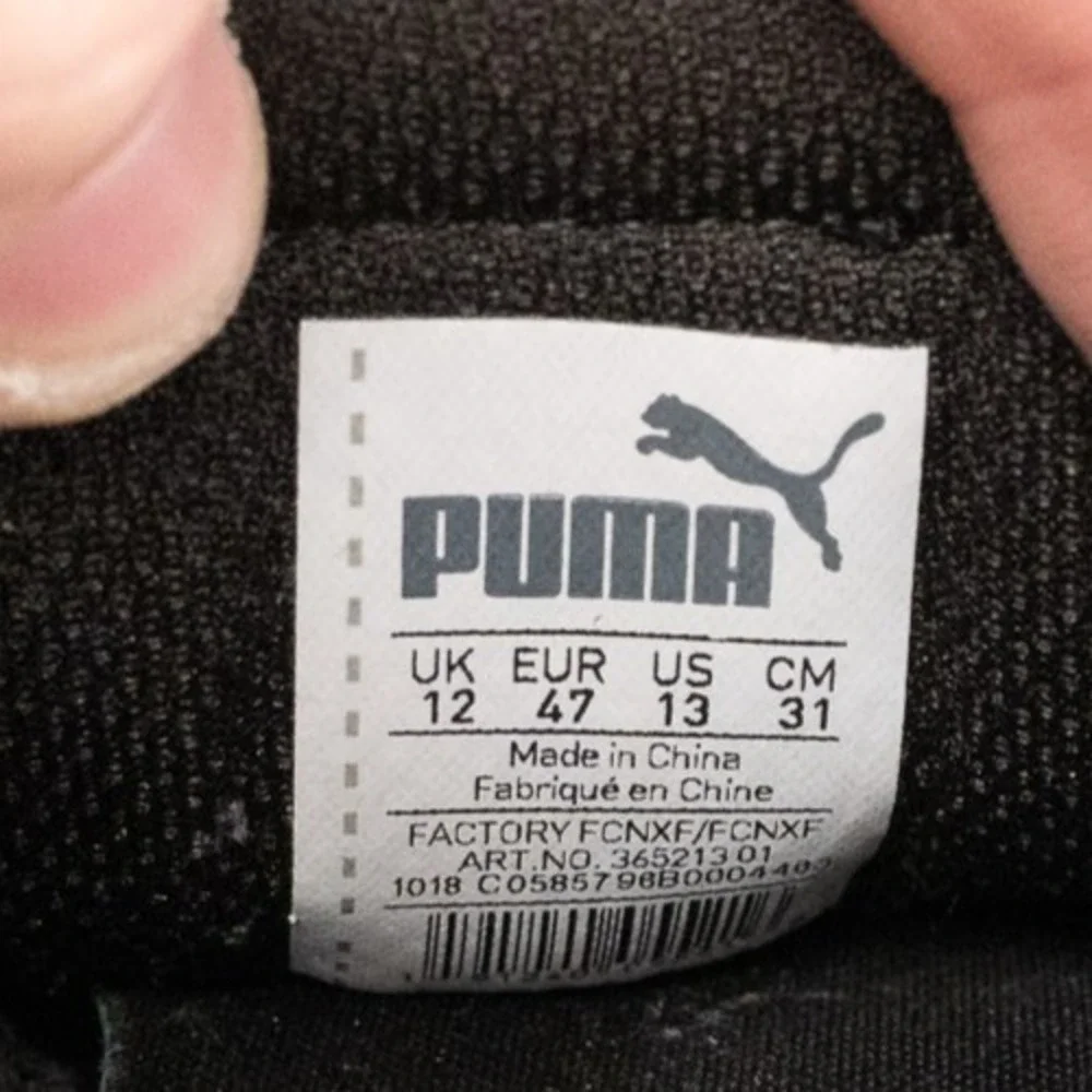 Puma Smash V2 L Perf 36521301 Mens 13 Black Lifestyle Sneakers Shoes *READ*